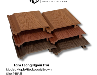 TẤM ỐP 1 SÓNG NGOÀI TRỜI RED WOOD