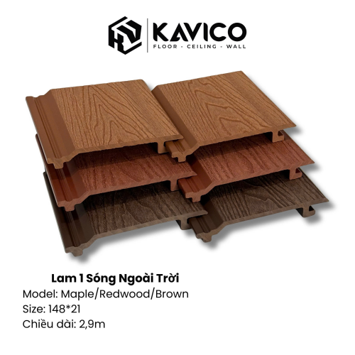 TẤM ỐP 1 SÓNG NGOÀI TRỜI BROWN