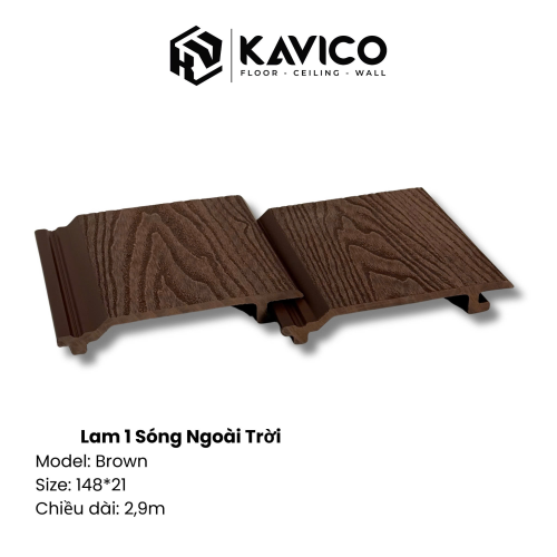 TẤM ỐP 1 SÓNG NGOÀI TRỜI BROWN
