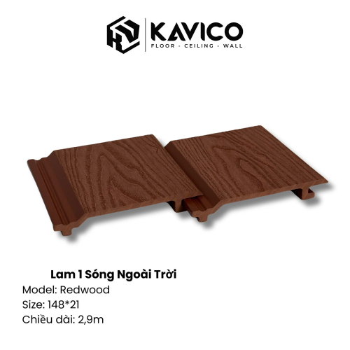 TẤM ỐP 1 SÓNG NGOÀI TRỜI RED WOOD